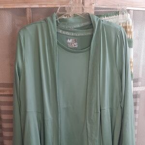 MUK LUKS 3 Pc Sage And Tye Dye Lounge Wear Set